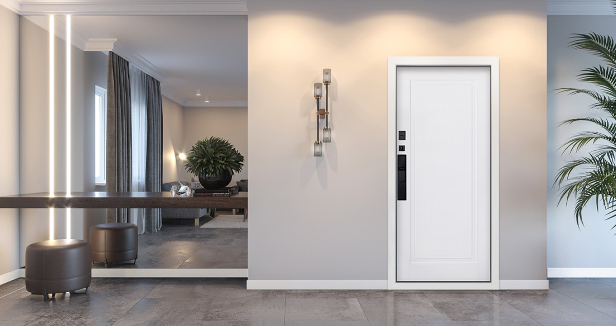 Входная дверь Стальная дверь Plata (биометрический замок Smart Lock Y12)