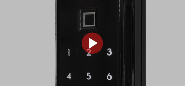 Врезной электронный дверной замок Solity GSP-1000BK BLACK с отпечатком пальца