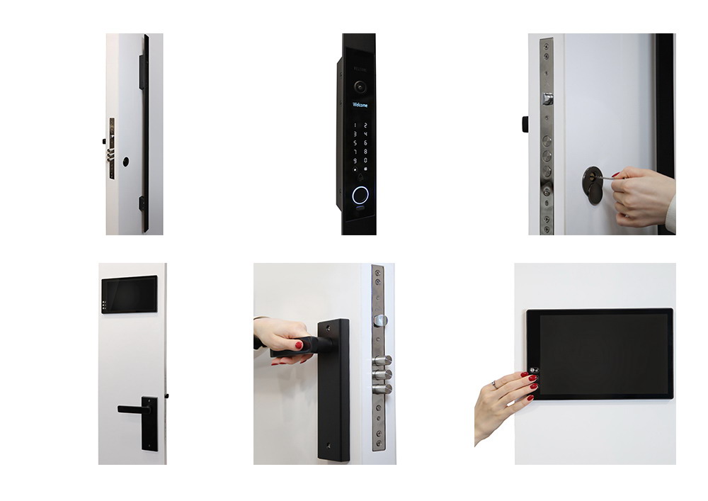 Биометрический врезной дверной замок Smart lock H 11