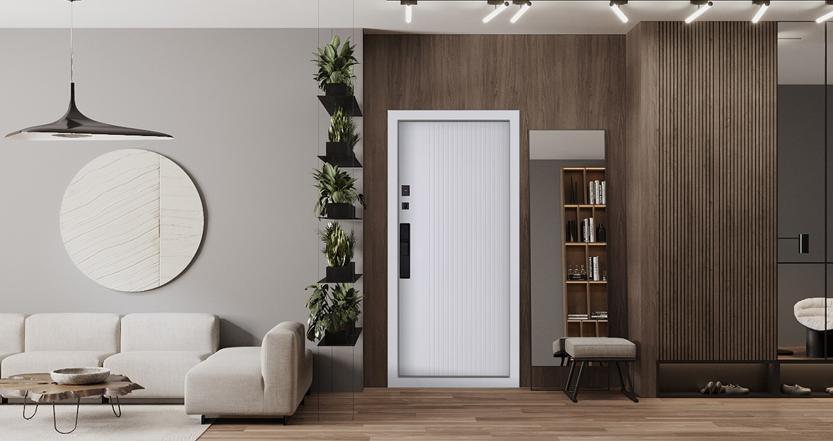 Входная дверь Стальная дверь Конструктор (биометрический замок Smart lock Y12)