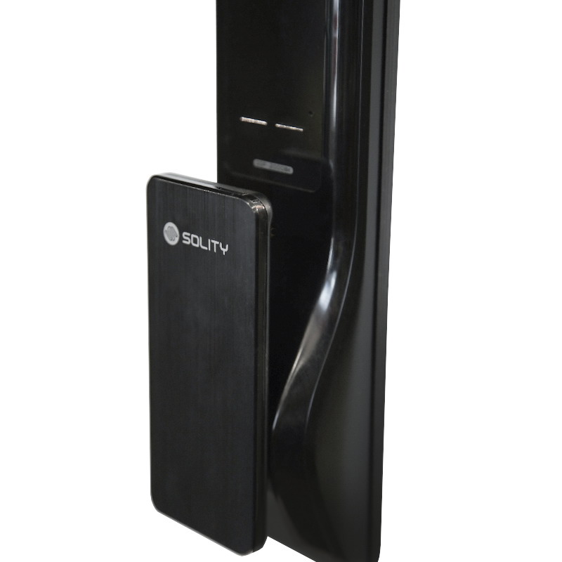 Врезной электронный дверной замок Solity GSP-2000BK BLACK с отпечатком пальца