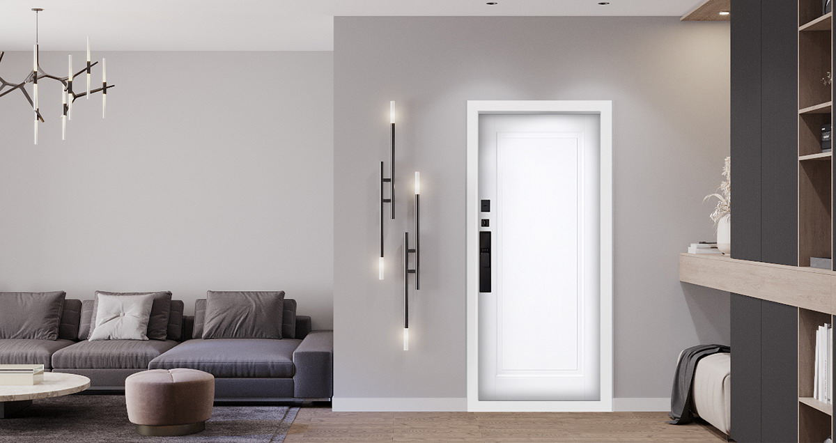 Входная дверь Стальная дверь Plata (биометрический замок Smart lock Y23)