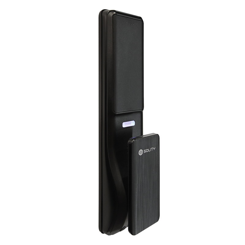 Врезной электронный дверной замок Solity GSP-2000BK BLACK с отпечатком пальца