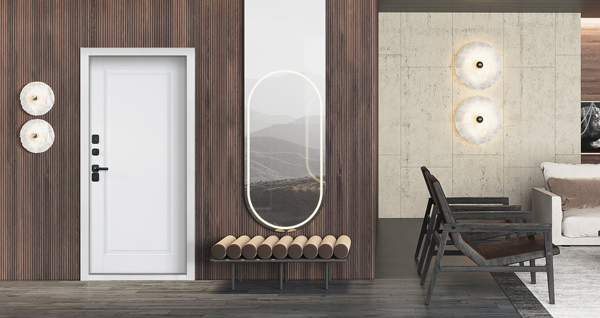 Входная дверь Стальная дверь Уистлер (терморазрыв 3к). Заказная модель.