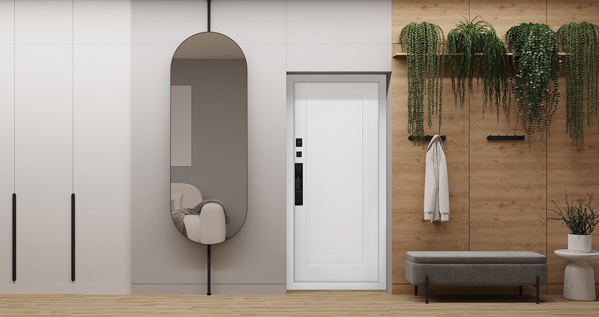 Входная дверь Стальная дверь Сапсан (биометрический замок Smart lock DZ 888)