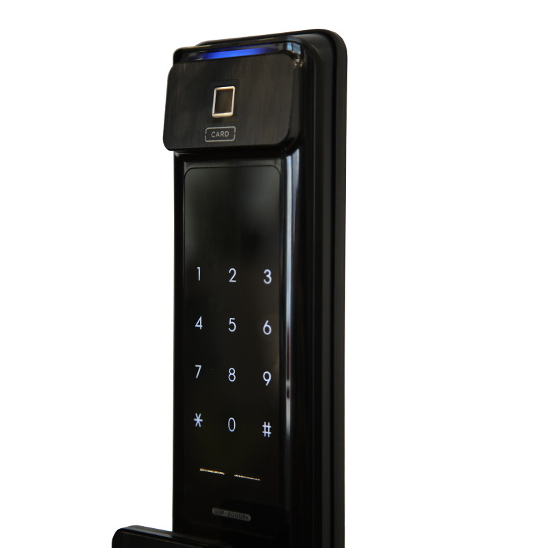 Врезной электронный дверной замок Solity GSP-2000BK BLACK с отпечатком пальца