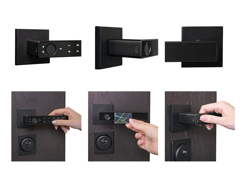 Умная электронная дверная ручка с отпечатком пальца Smart lock T888