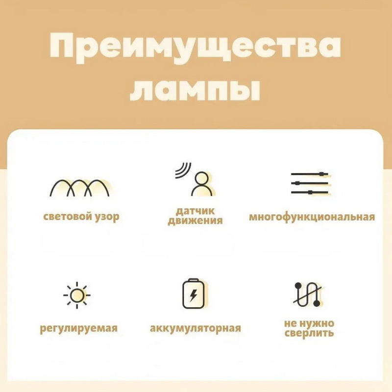 Светильник беспроводной плоский 80 см.