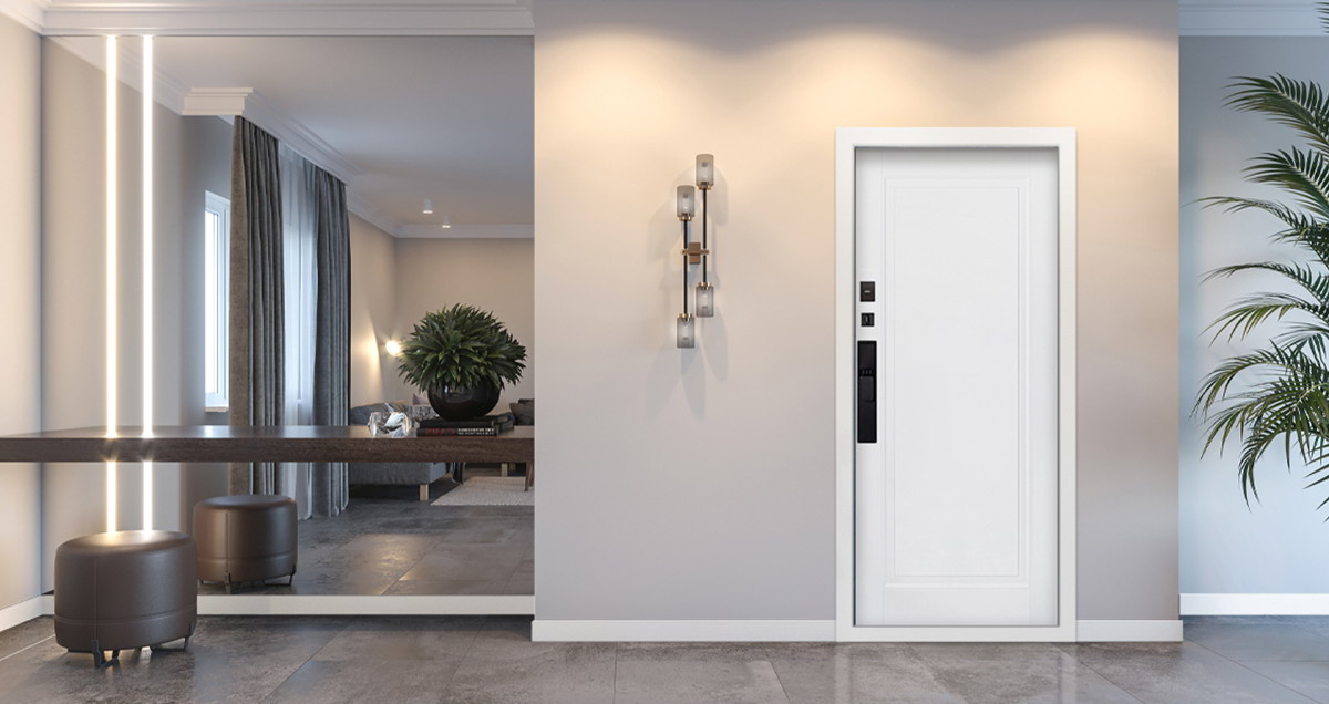Входная дверь Стальная дверь Сапсан (биометрический замок Smart lock К06)