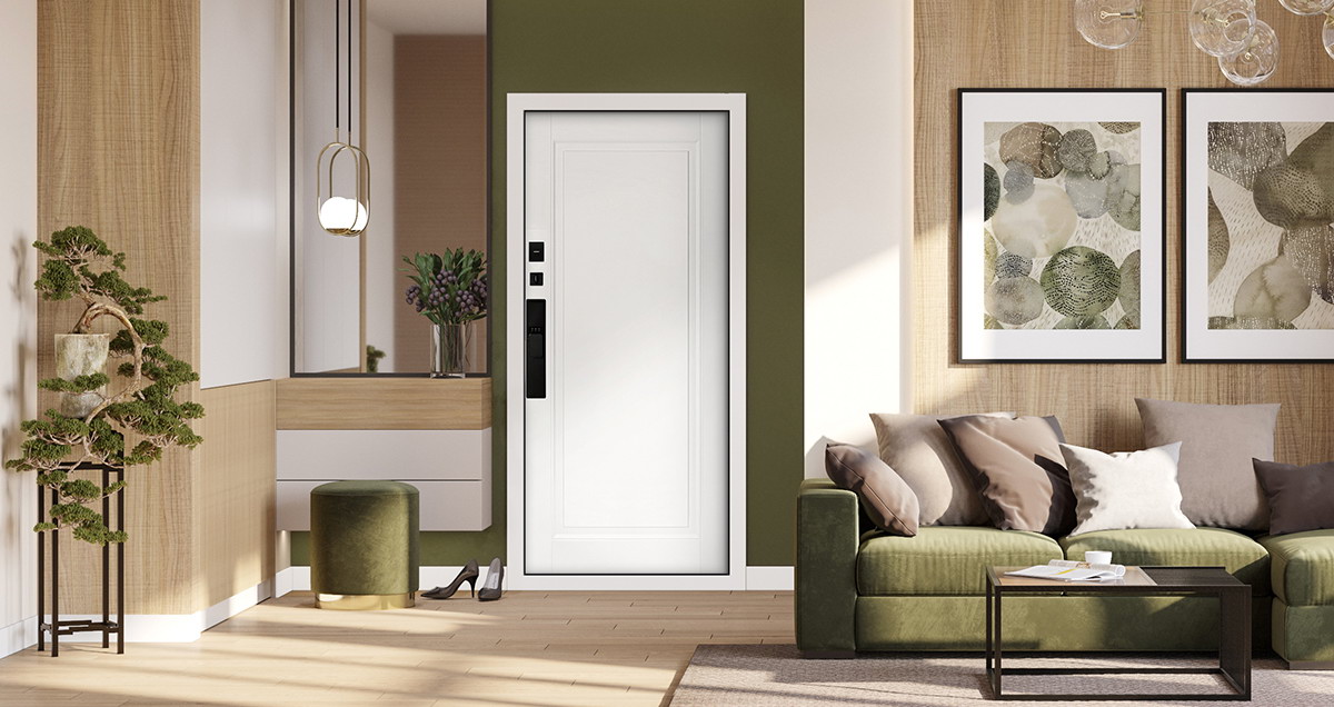 Входная дверь Стальная дверь Сапсан (биометрический замок Smart lock Y12)