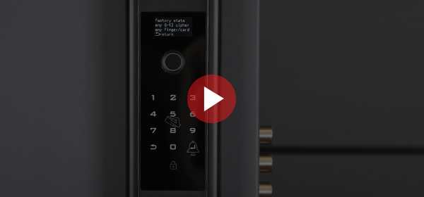 Биометрический врезной дверной замок Smart lock Black