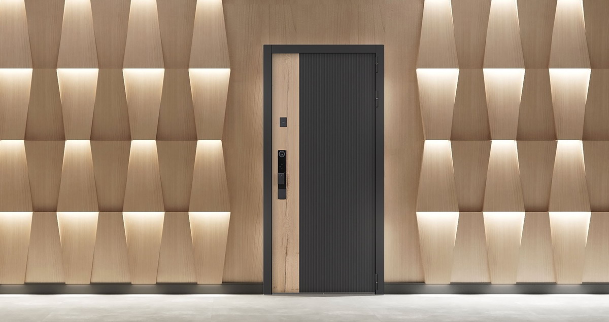 Входная дверь Стальная дверь Конструктор (биометрический замок Smart lock Y12)
