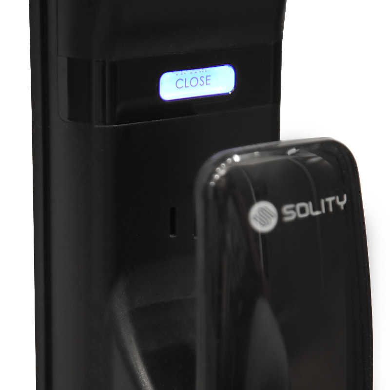 Врезной электронный дверной замок Solity GSP-1000BK BLACK с отпечатком пальца