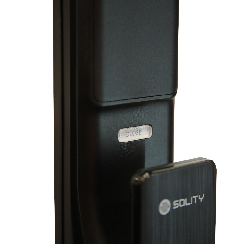 Врезной электронный дверной замок Solity GSP-2000BK BLACK с отпечатком пальца