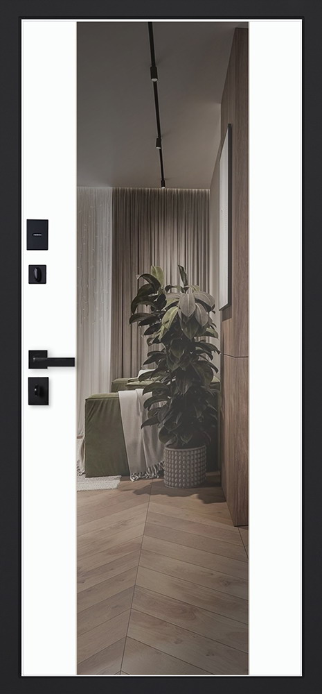 Входная дверь Стальная дверь Макс 3D с зеркалом (Smart lock DZ 888). Заказная модель.