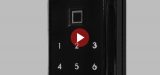 Врезной электронный дверной замок Solity GSP-1000BK BLACK с отпечатком пальца