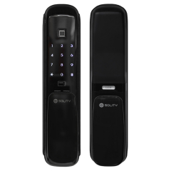 Врезной электронный дверной замок Solity GSP-1000BK BLACK с отпечатком пальца