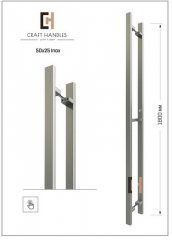 Арт. 50х25 Inox Basic+ , L-1800 мм